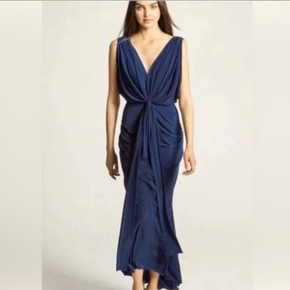 MISA Los Angeles Xenia Crepe Jersey Maxi Royal Blue Size XS –Excellent Condition